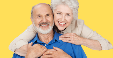 Affectionate Older Couple